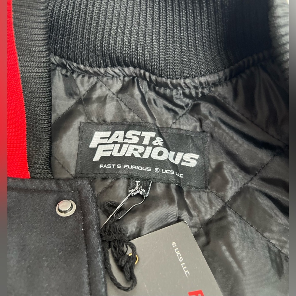 Fast And The Furious  Letterman Wool Mens Jacket Size Large New - Picture 4 of 11